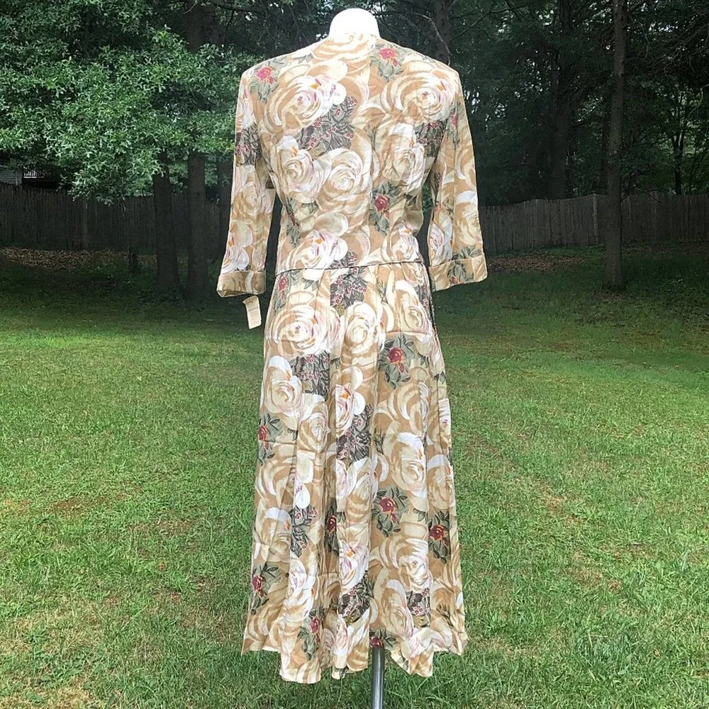 Vintage Gantos April Rain Floral Skirt Jacket Suit - Picture 3 of 8